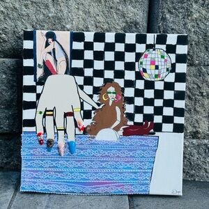 Colorful Abstract “Nail salon” Canvas Art